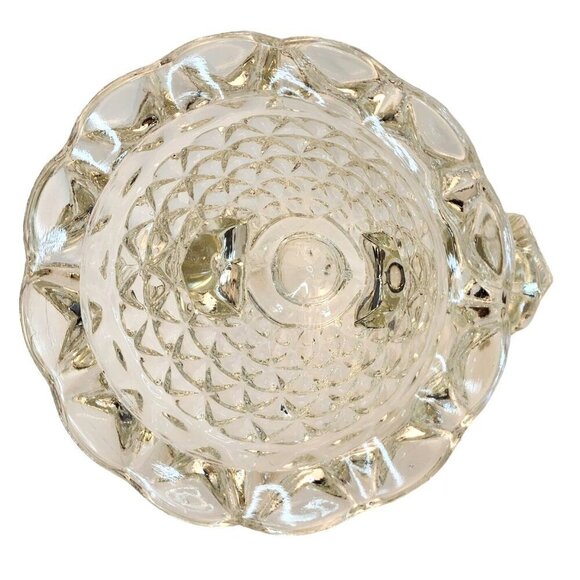 Vintage Double Candlestick Candle Holder Pressed Imperial Glass Katy Lace Edge - Picture 7 of 7